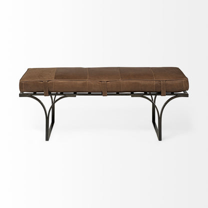 Jessie Genuine Leather Bedroom Bench