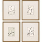 Jete Wood Black Framed Wall Art 4PC