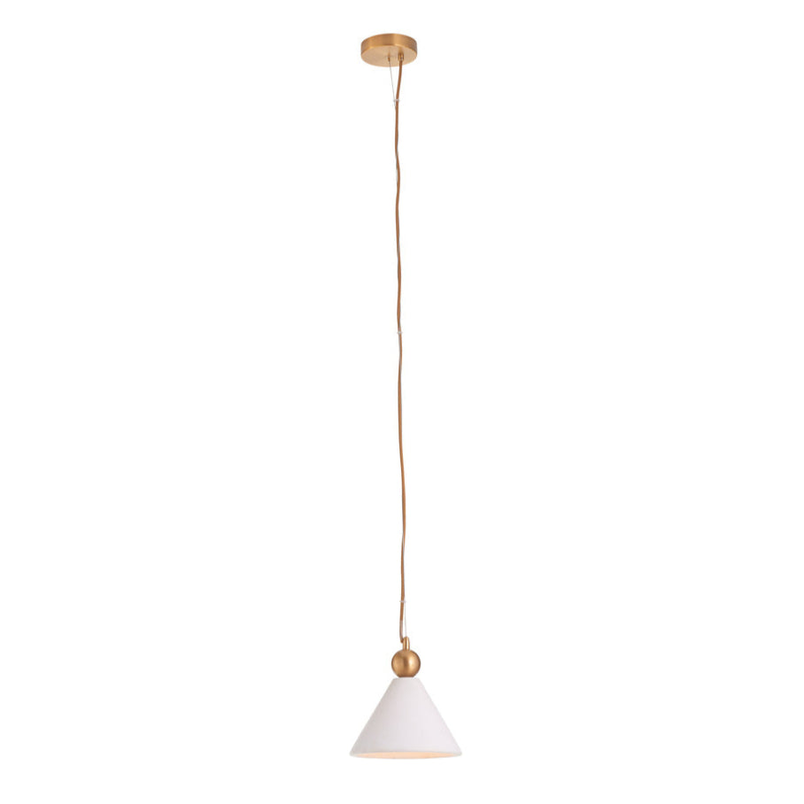 Jett Sleek Marble Shade White Pendant