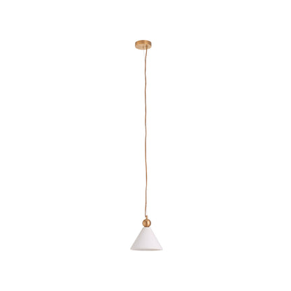 Jett Sleek Marble Shade White Pendant
