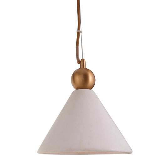 Jett Sleek Marble Shade White Pendant