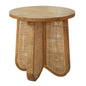 Jeylira Cane Base Round Lamp Table