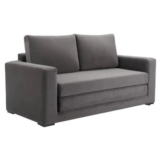 Jide Wood Grey Sleeper Sofa - LOOMLAN - Zuo Modern - Sofas & Loveseats