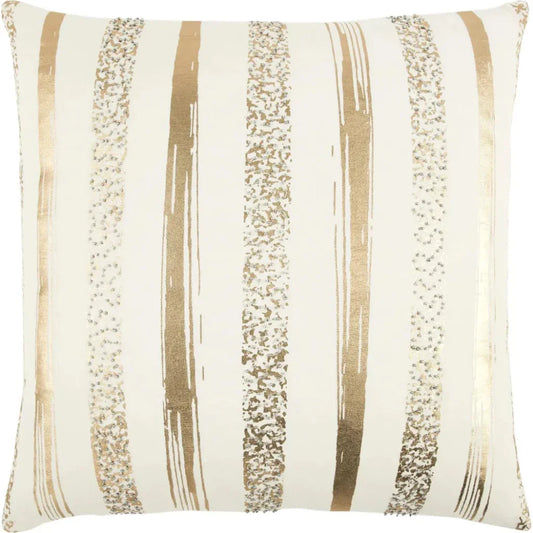 Jill Silver Or Gold Metallic Throw Pillow - LOOMLAN - LOOMLAN - Throw Pillows