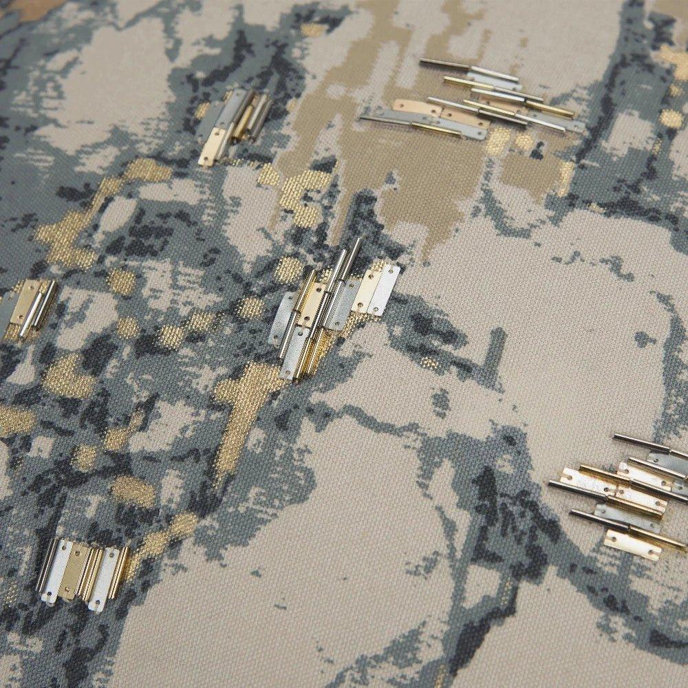 Jimmy Gray & Gold Pillow With Insert - LOOMLAN - LOOMLAN - Throw Pillows