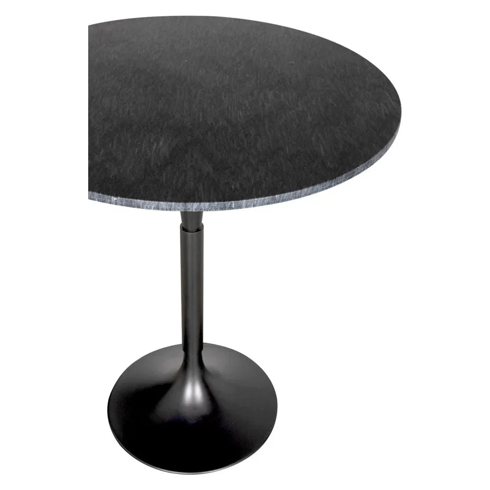 Jman Industrial Steel Base Round Bar Table - LOOMLAN - Noir - Bar Tables