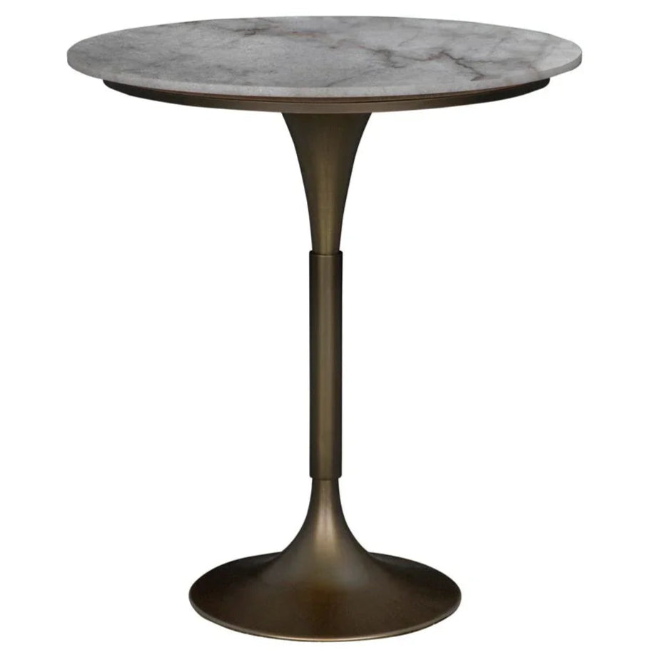 Jman Industrial Steel Base Round Bar Table - LOOMLAN - Noir - Bar Tables
