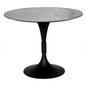 Jmna Round Marble Top Dining Table-Dining Tables-Noir-Black-LOOMLAN
