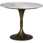 Jmna Round Marble Top Dining Table-Dining Tables-Noir-Brown-LOOMLAN