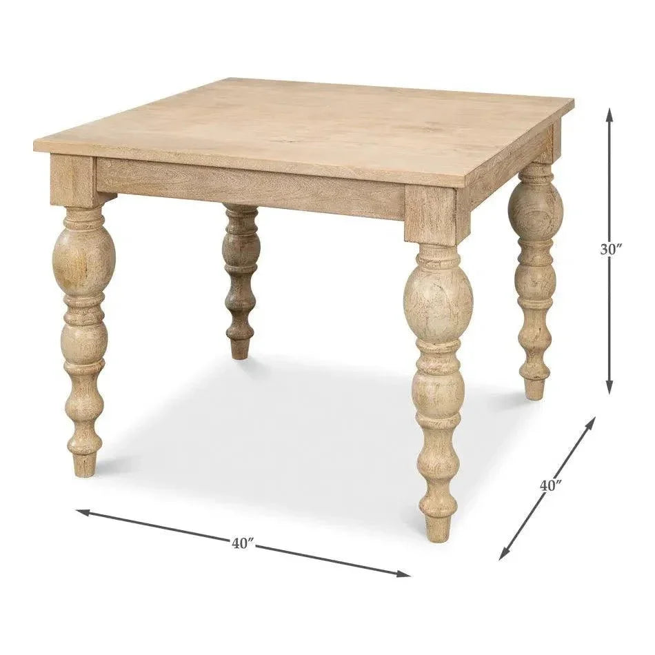 Jocelyn Dining Table Square-Dining Tables-Sarreid-LOOMLAN