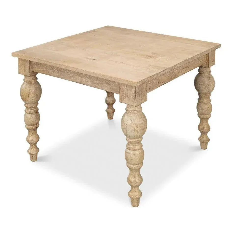 Jocelyn Dining Table Square-Dining Tables-Sarreid-LOOMLAN