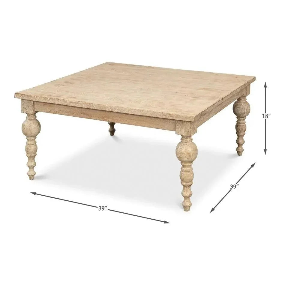 Jocelyn Square Coffee Table - LOOMLAN - Sarreid - Coffee Tables