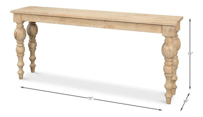 Jocelyn Wooden Rectangular Console Table - LOOMLAN - Sarreid - Console Tables