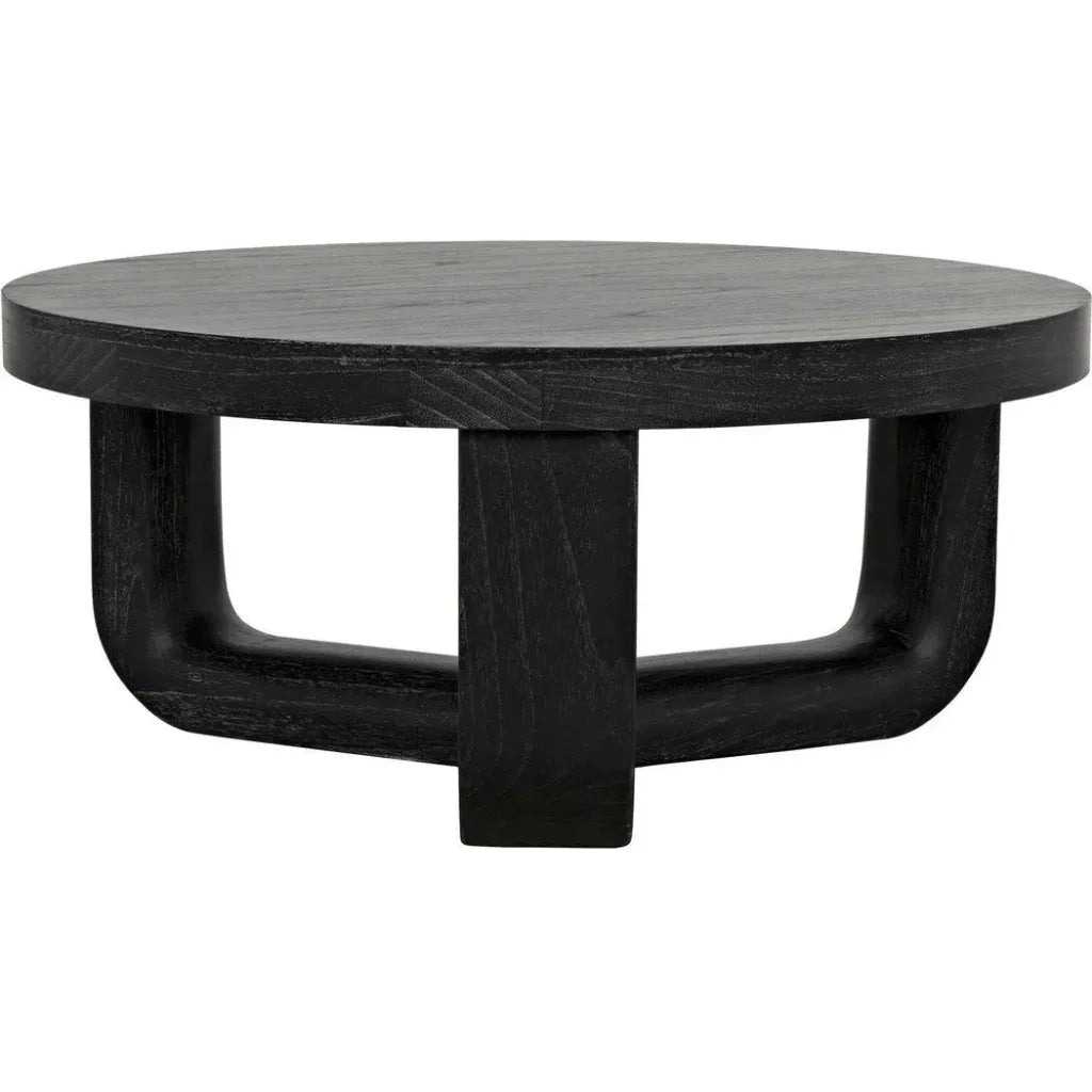Joel Round Wooden Coffee Table