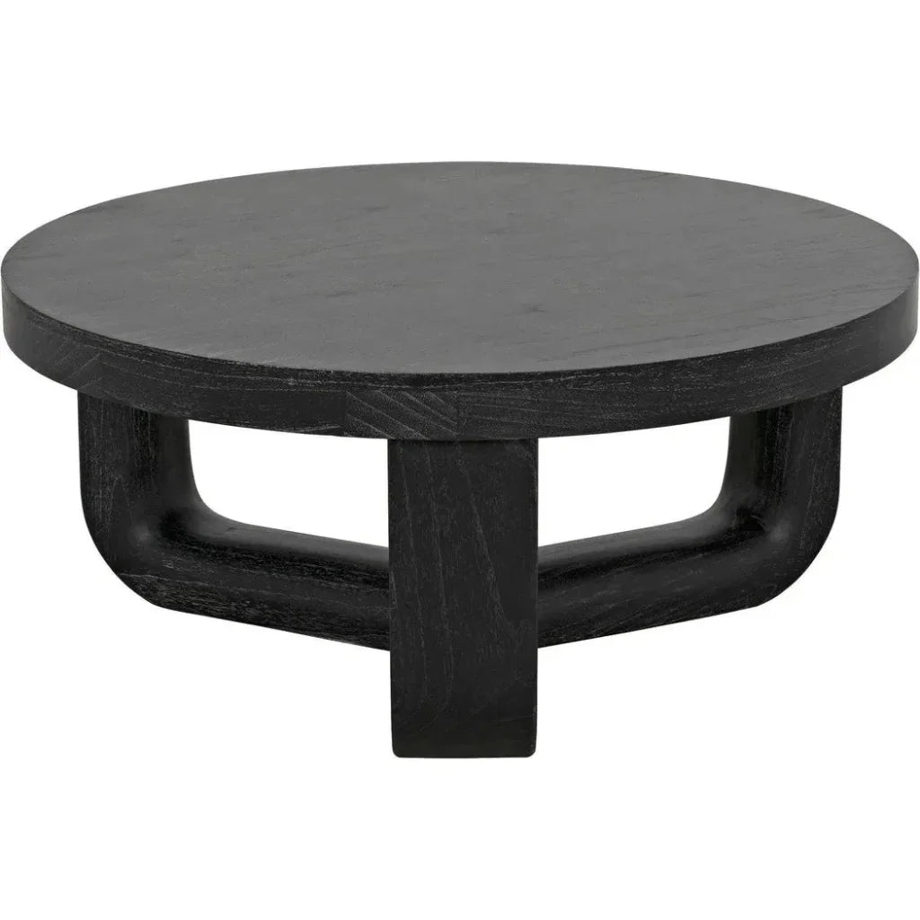 Joel Round Wooden Coffee Table
