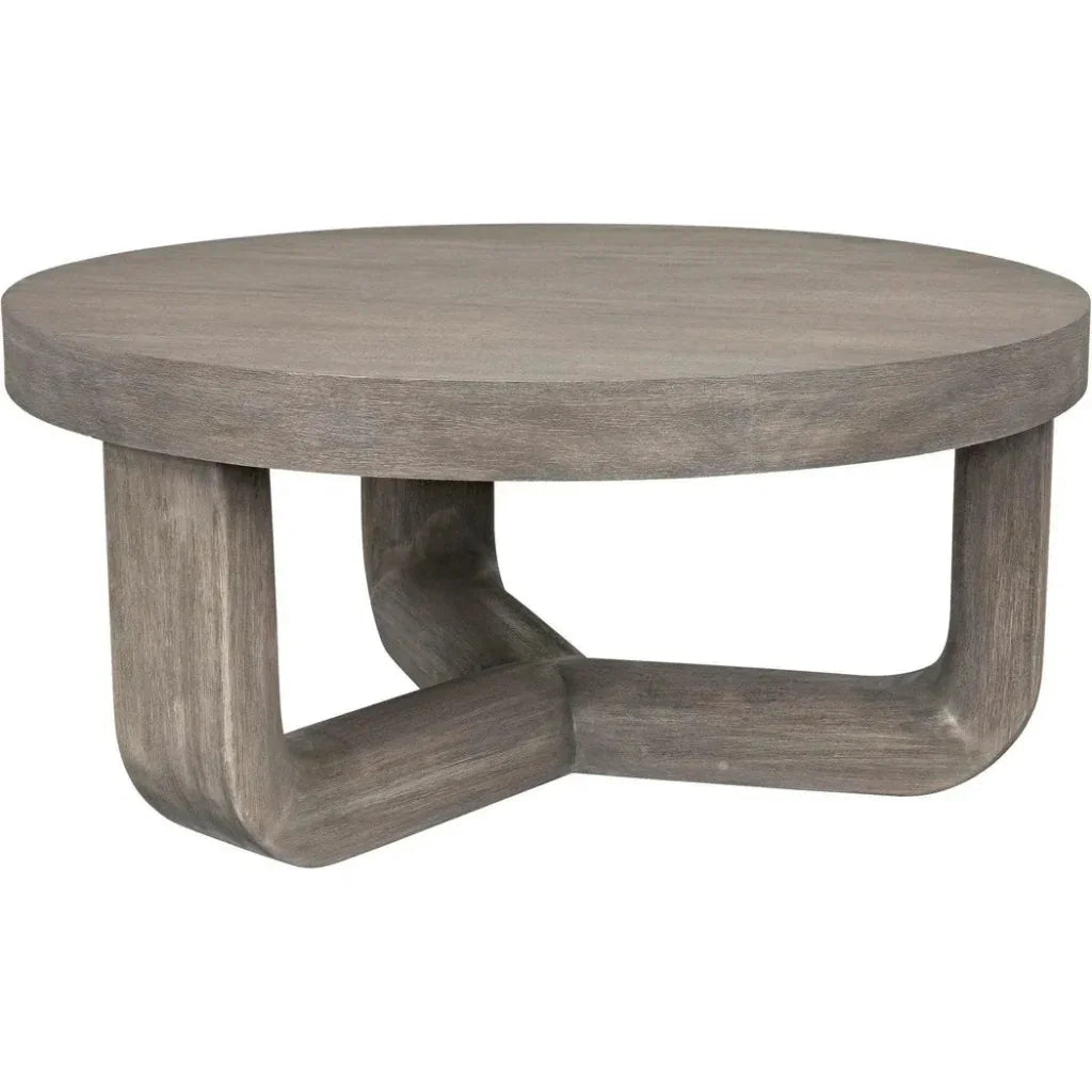 Joel Round Wooden Coffee Table