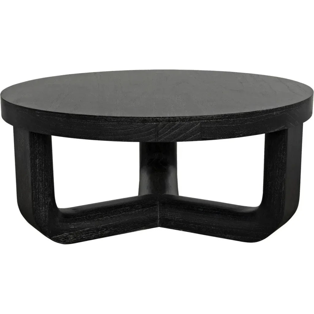 Joel Round Wooden Coffee Table