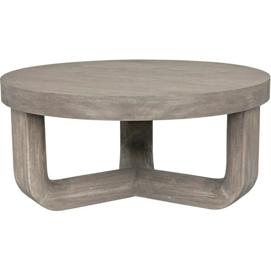 Joel Round Wooden Coffee Table