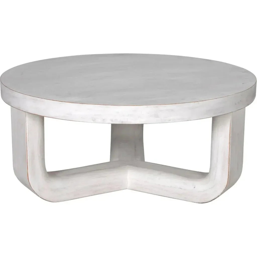 Joel Round Wooden Coffee Table