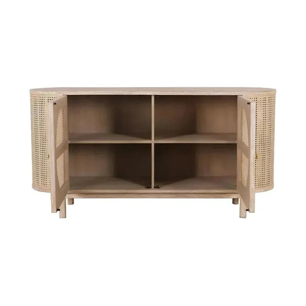 Joelle Oval Shaped Wooden Cabinet - LOOMLAN - Artesia - Sideboards