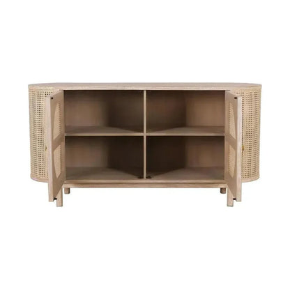 Joelle Oval Shaped Wooden Cabinet - LOOMLAN - Artesia - Sideboards