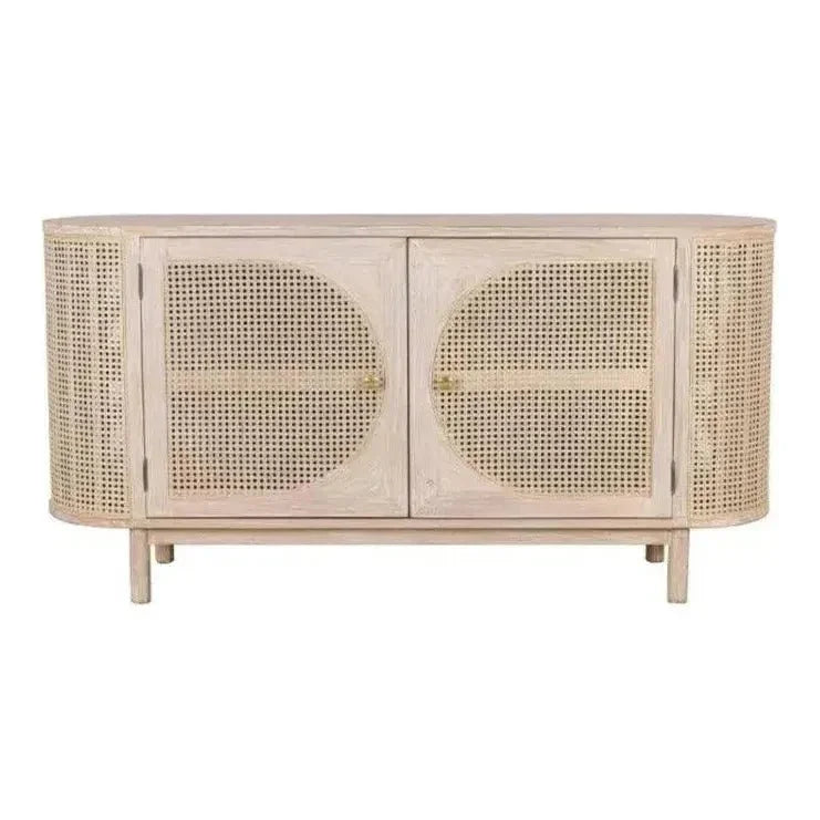 Joelle Oval Shaped Wooden Cabinet - LOOMLAN - Artesia - Sideboards