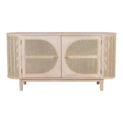 Joelle Oval Shaped Wooden Cabinet - LOOMLAN - Artesia - Sideboards