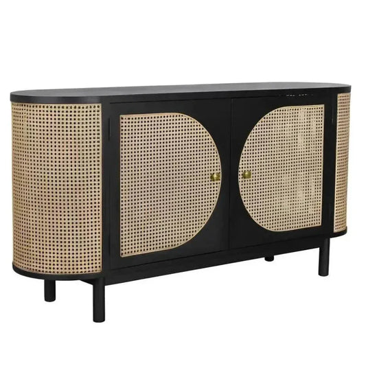 Joelle Oval Shaped Wooden Cabinet - LOOMLAN - Artesia - Sideboards