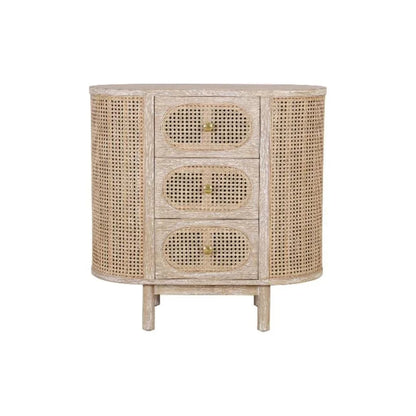 Joelle Sustainable Wooden Oval Side Table - LOOMLAN - Artesia - Nightstands