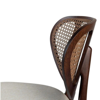 Joelma Boucle Cane Armless Side Chair - LOOMLAN - Urbia - Dining Chairs