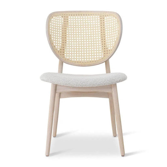 Joelma Boucle Cane Armless Side Chair - LOOMLAN - Urbia - Dining Chairs