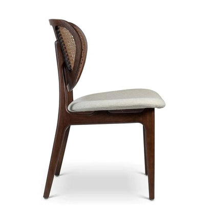 Joelma Boucle Cane Armless Side Chair - LOOMLAN - Urbia - Dining Chairs