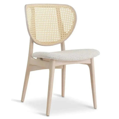 Joelma Boucle Cane Armless Side Chair - LOOMLAN - Urbia - Dining Chairs