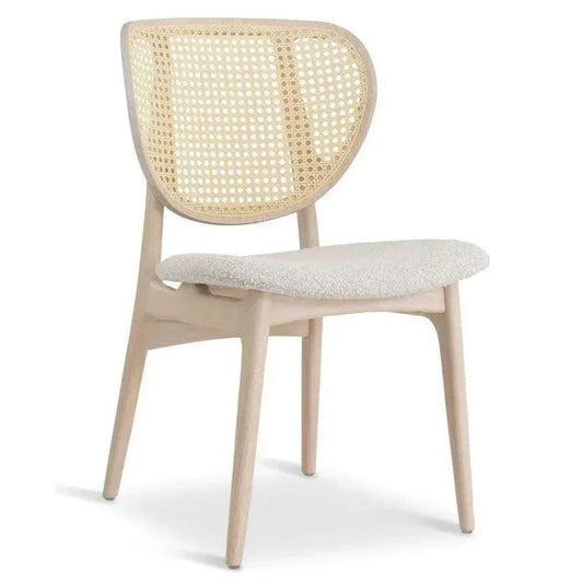Joelma Boucle Cane Armless Side Chair - LOOMLAN - Urbia - Dining Chairs