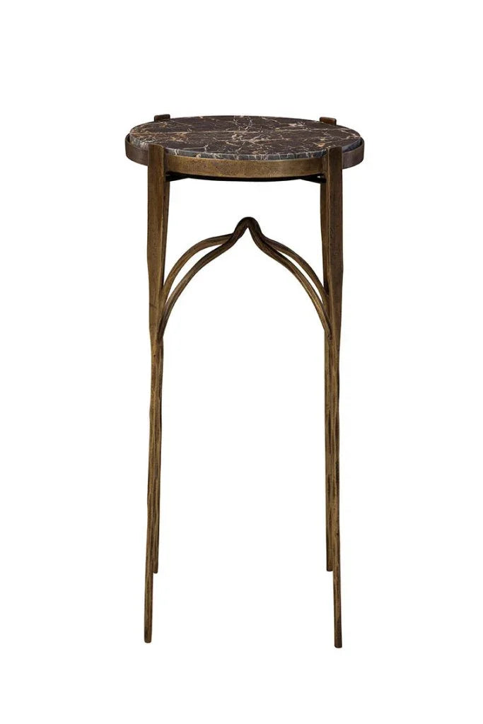 Johnson Marble Top Round Side Table - LOOMLAN - Furniture Classics - Side Tables