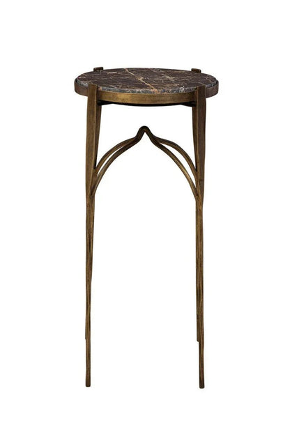 Johnson Marble Top Round Side Table - LOOMLAN - Furniture Classics - Side Tables