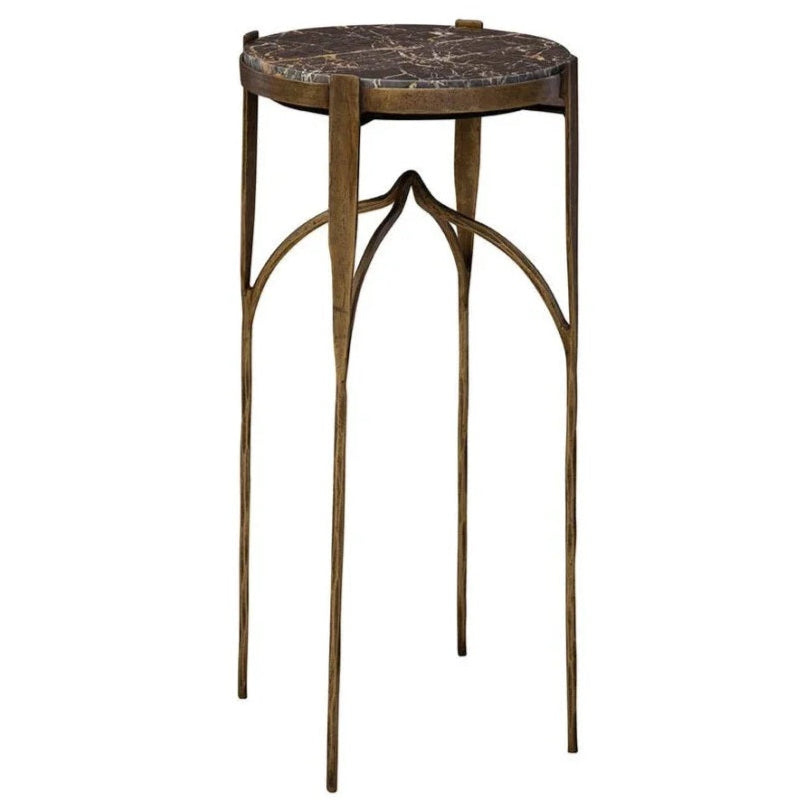 Johnson Marble Top Round Side Table - LOOMLAN - Furniture Classics - Side Tables
