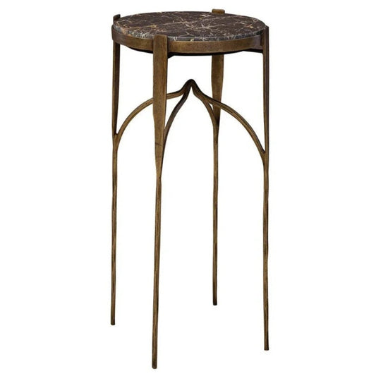 Johnson Marble Top Round Side Table - LOOMLAN - Furniture Classics - Side Tables