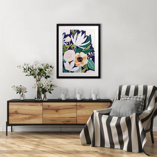 Joie De Vivre Blue Framed Wall Art