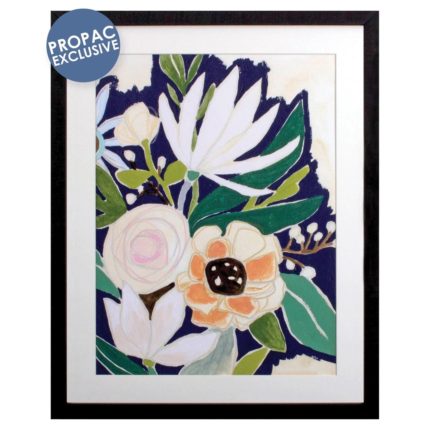 Joie De Vivre Blue Framed Wall Art