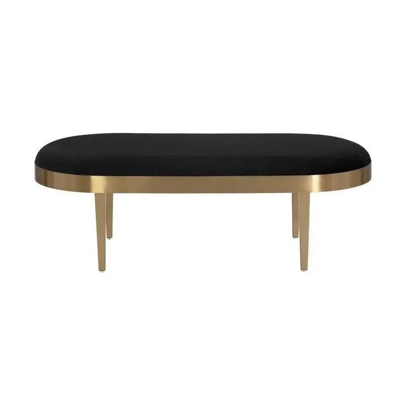 Jolie Bench Black Sky Modern Velvet With - LOOMLAN - SUNPAN - Bedroom Benches