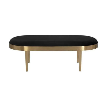 Jolie Bench Black Sky Modern Velvet With - LOOMLAN - SUNPAN - Bedroom Benches