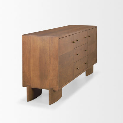 Jonan Three Drawers Wood Sideboard
