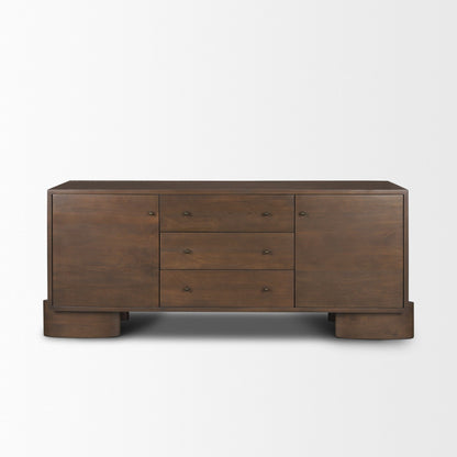 Jonan Three Drawers Wood Sideboard