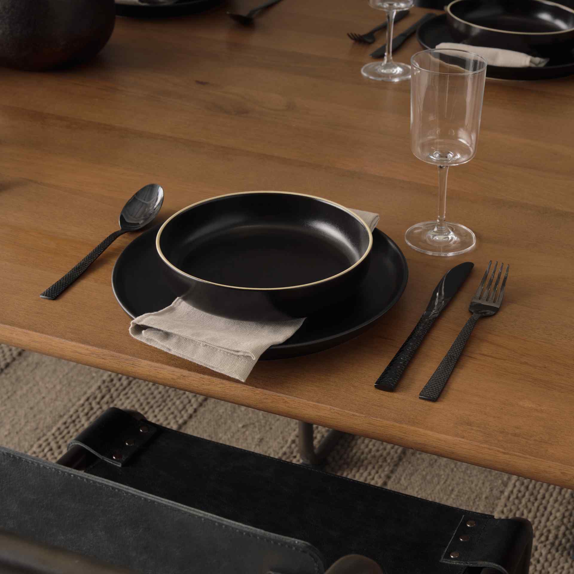 Jonan Wooden Rectangular Dining Table-Dining Tables-Mercana-LOOMLAN