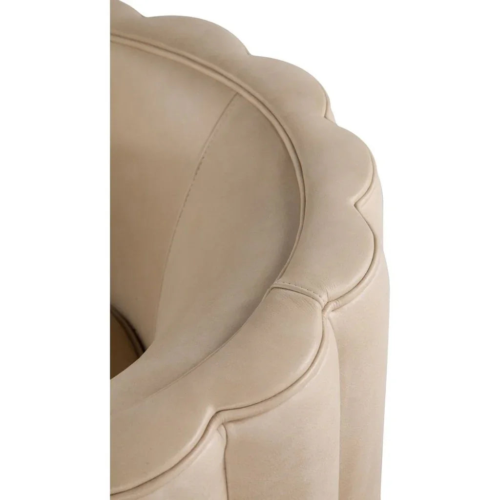 Jones Luxurious Leather Swivel Chair - LOOMLAN - Olivia + Quinn - Club Chairs