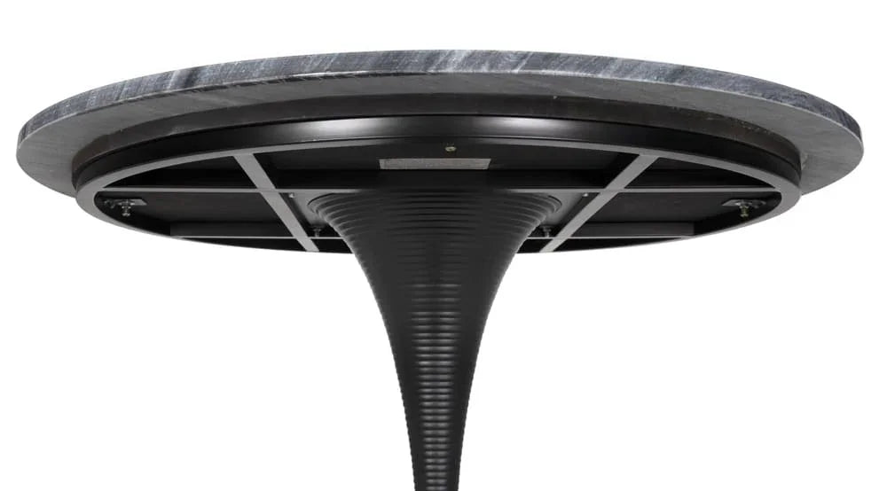 Joni Industrial Steel Base Round Bar Table - LOOMLAN - Noir - Bar Tables