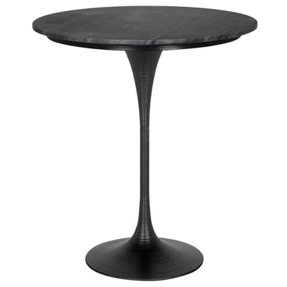 Joni Industrial Steel Base Round Bar Table - LOOMLAN - Noir - Bar Tables