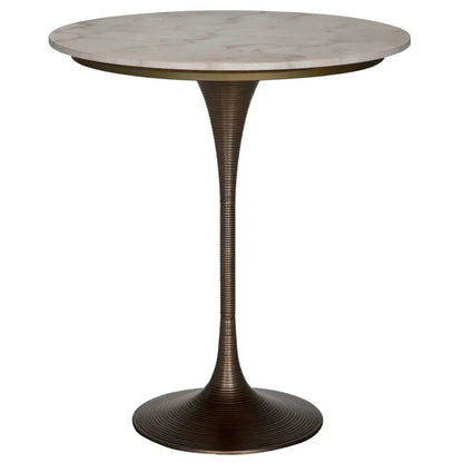 Joni Industrial Steel Base Round Bar Table - LOOMLAN - Noir - Bar Tables