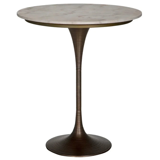 Joni Industrial Steel Base Round Bar Table - LOOMLAN - Noir - Bar Tables